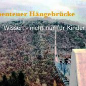 Blick auf die Hängeseilbrücke Geierlay bei Mörsdorf im Hunsrück Abenteuer Hängebrücke